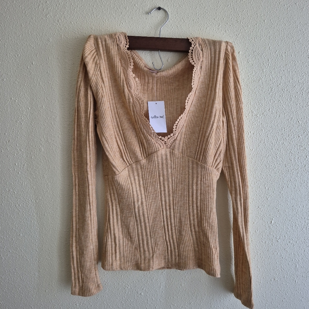 Willow And Root V Neck Autumn Sweater Size XS - Picture 1 of 5